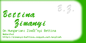 bettina zimanyi business card